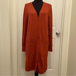 NEW Cielo Cardigan Button‎ Up V-Neck Duster Women's Size X-Large XL 36" Long NWT